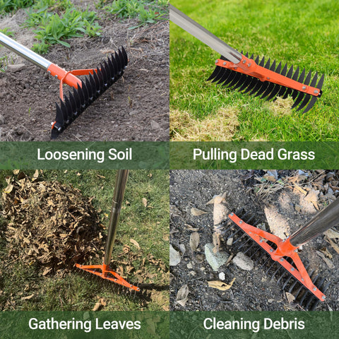 CKLT Thatch Rake is great for small yards and larger gardens alike.