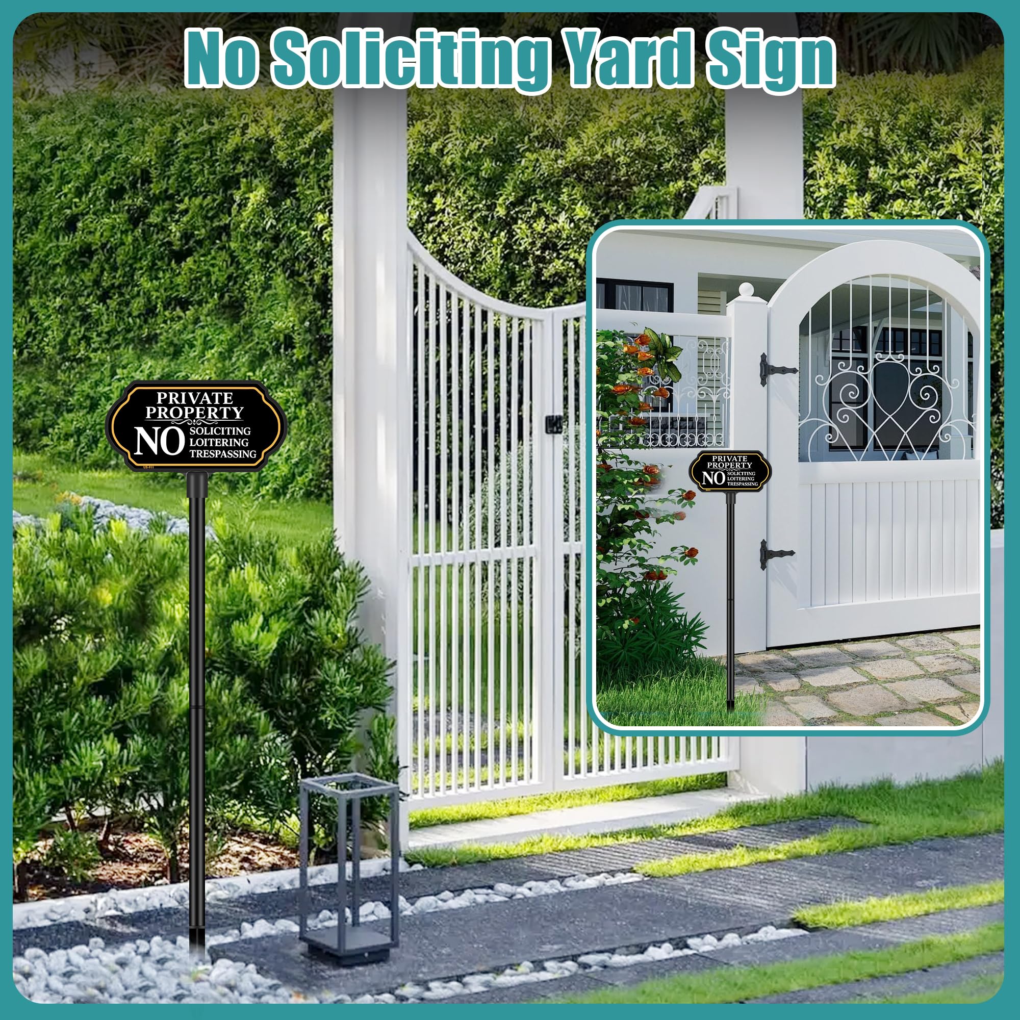 CKOK adjustable stake sign up to 37 inches for flexible yard visibility.
