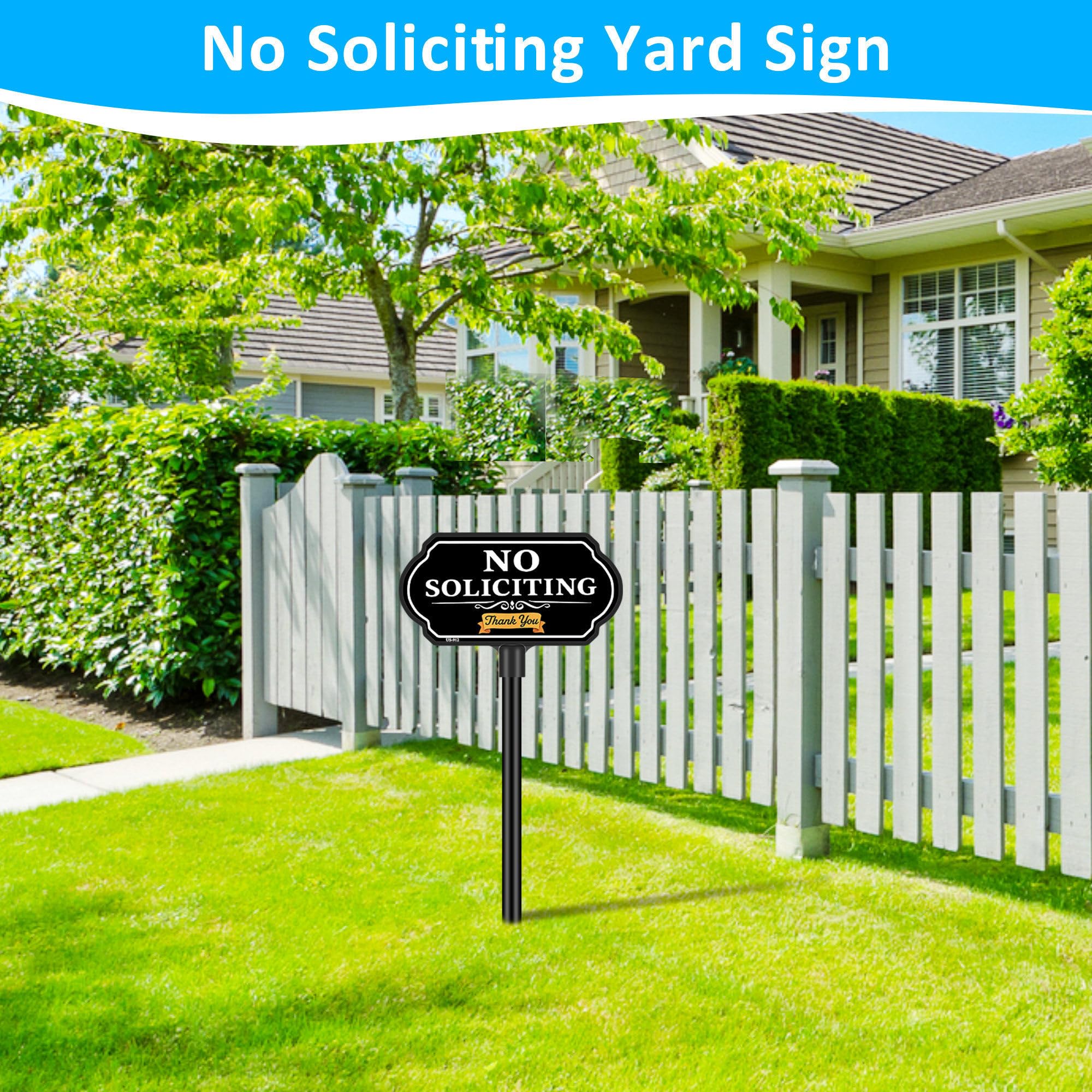CKOK 37-inch adjustable stake sign suits yards and gardens, customizable height for privacy.