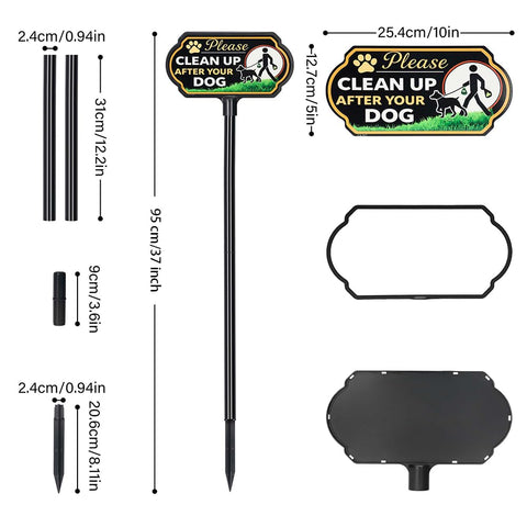 CKOK rust-free aluminum dog sign withstands outdoor weather
