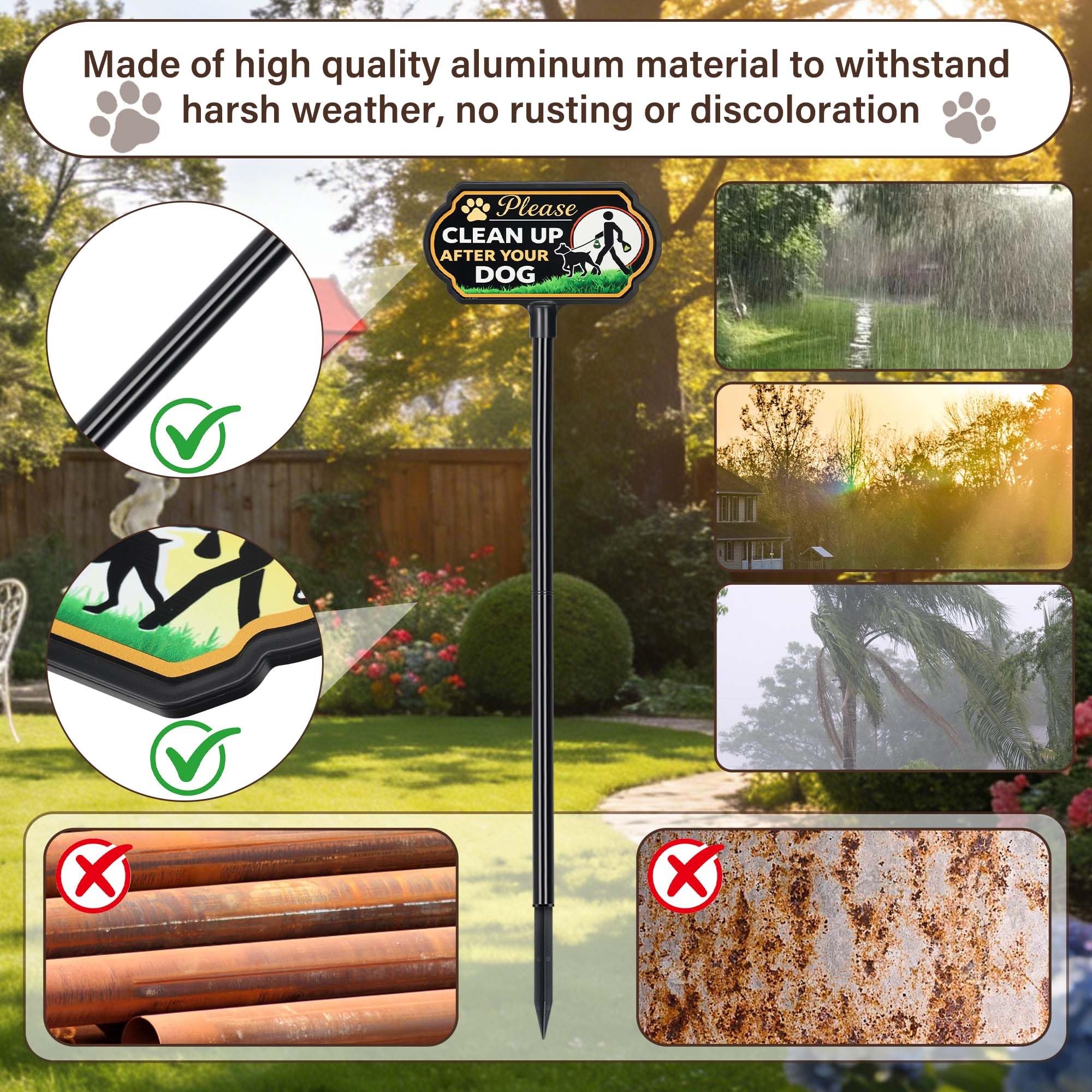 CKOK weatherproof UV protected yard sign resists sun and rain