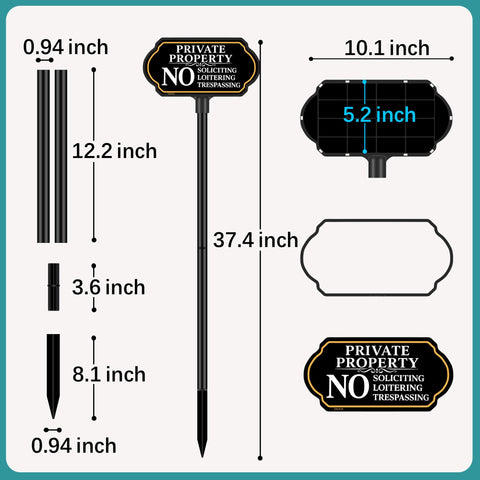 CKOK yard and driveway sign fits neatly beside paths and entrances.