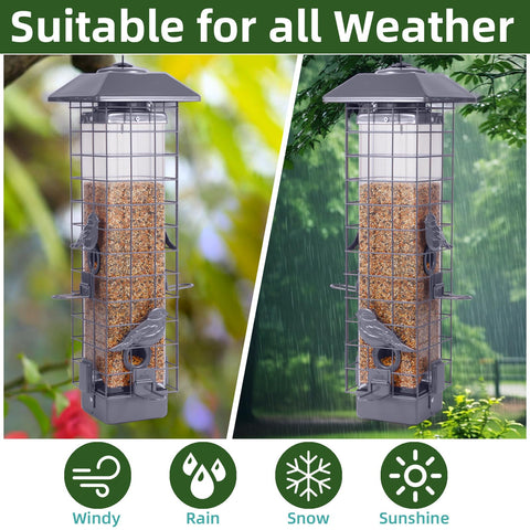 Ckoytals top opening for easy filling and cleaning of the feeder