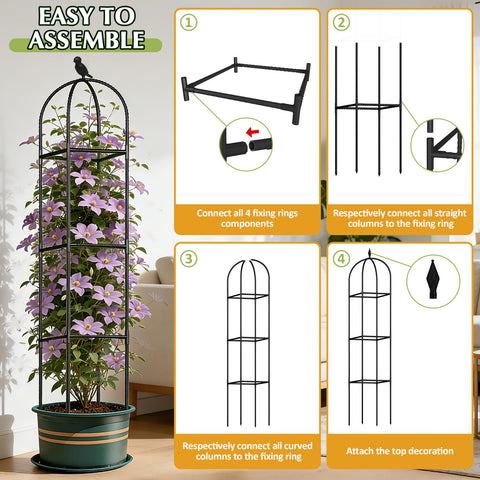 CL FUN versatile trellis suits tomatoes, roses, cucumbers, and vines for tidy vertical growth.