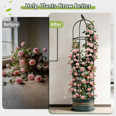 CL FUN plastic-coated poles resist weather while preserving garden aesthetics.