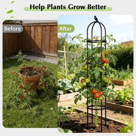 CL FUN Plastic-coated Trellis edges stay smooth while guiding stems.