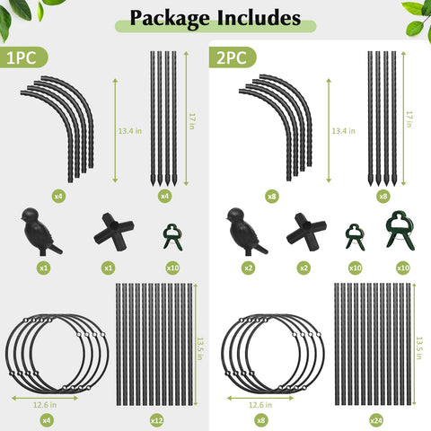 CL FUN Two-pack outdoor plant supports for flexible layouts.