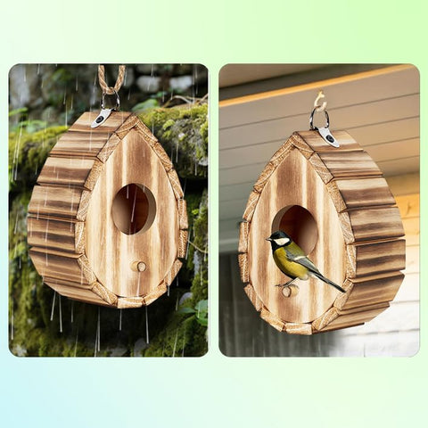 CLACKIBUKVYZ bird lover accessory for patio, trees, or eaves.