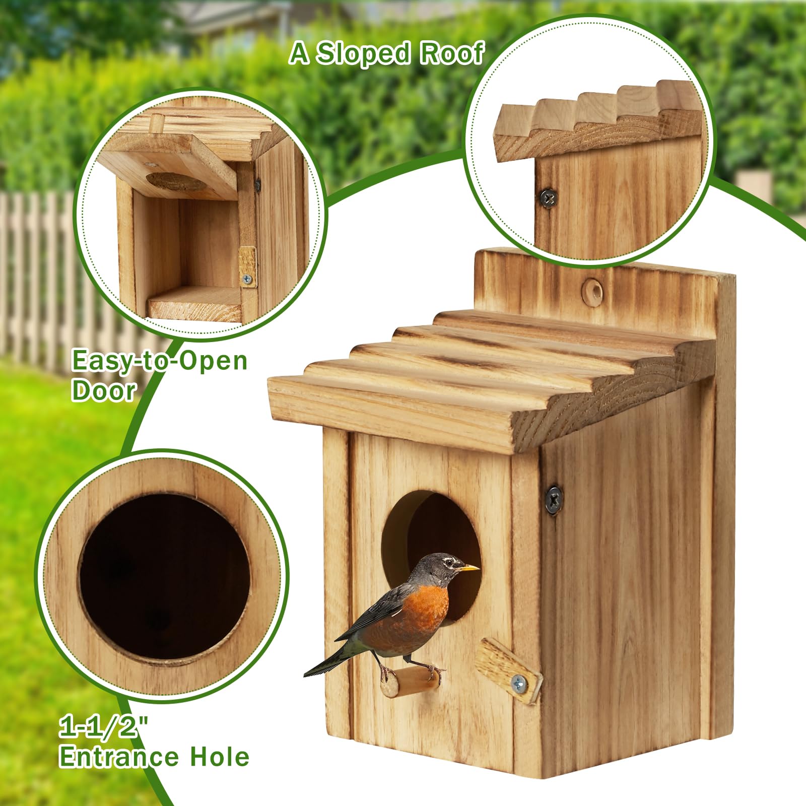 CLACKIBUKVYZ bluebird house perches provide safe resting spots for visiting birds