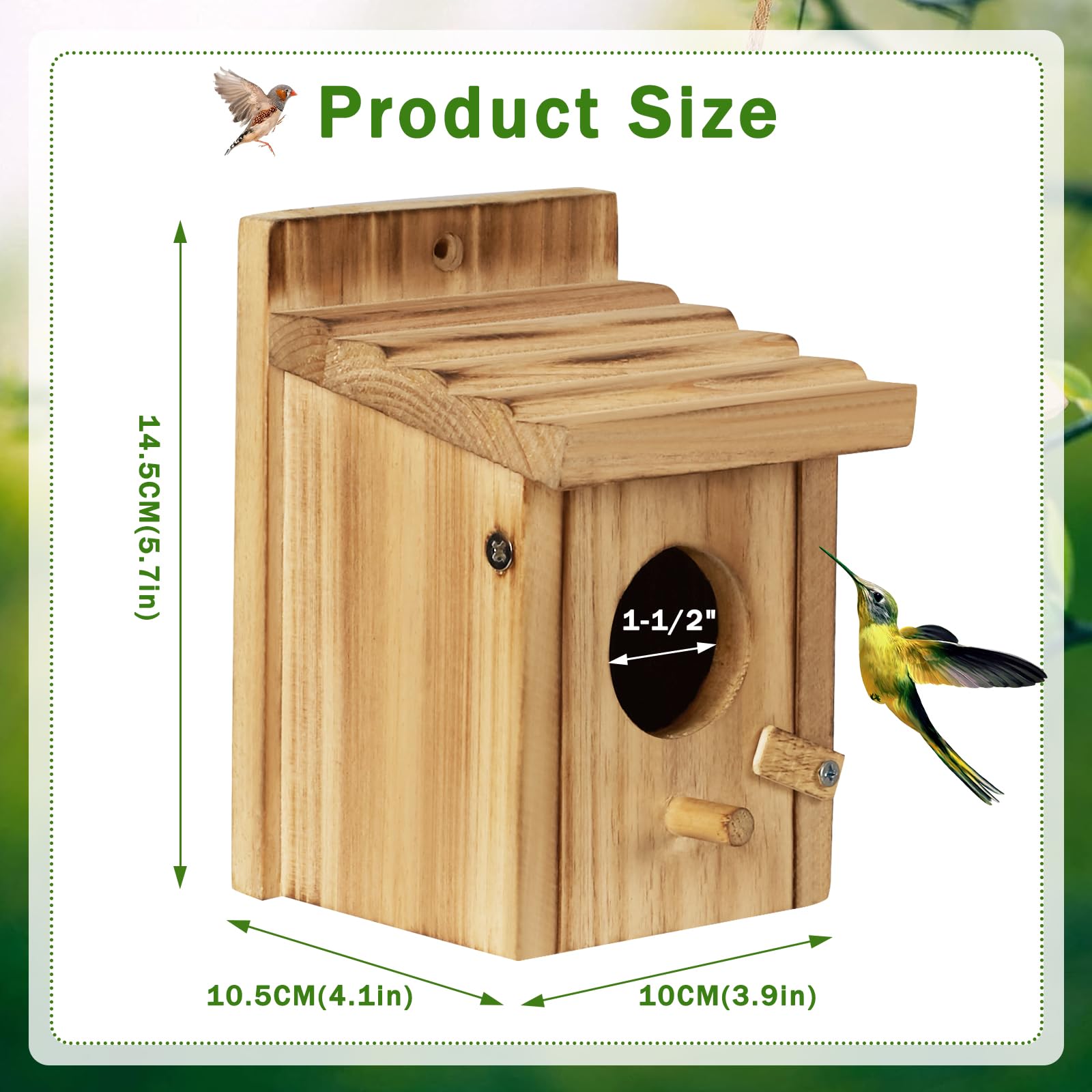 CLACKIBUKVYZ hummingbird house front door invites easy cleaning and quick nest checks