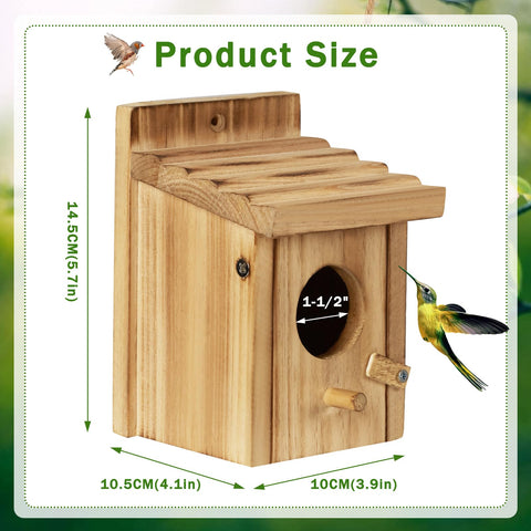 CLACKIBUKVYZ hummingbird house front door invites easy cleaning and quick nest checks