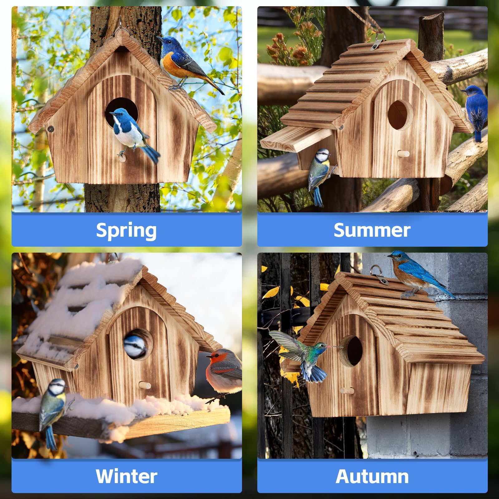 CLACKIBUKVYZ hanging bird house, versatile garden support on branches or poles