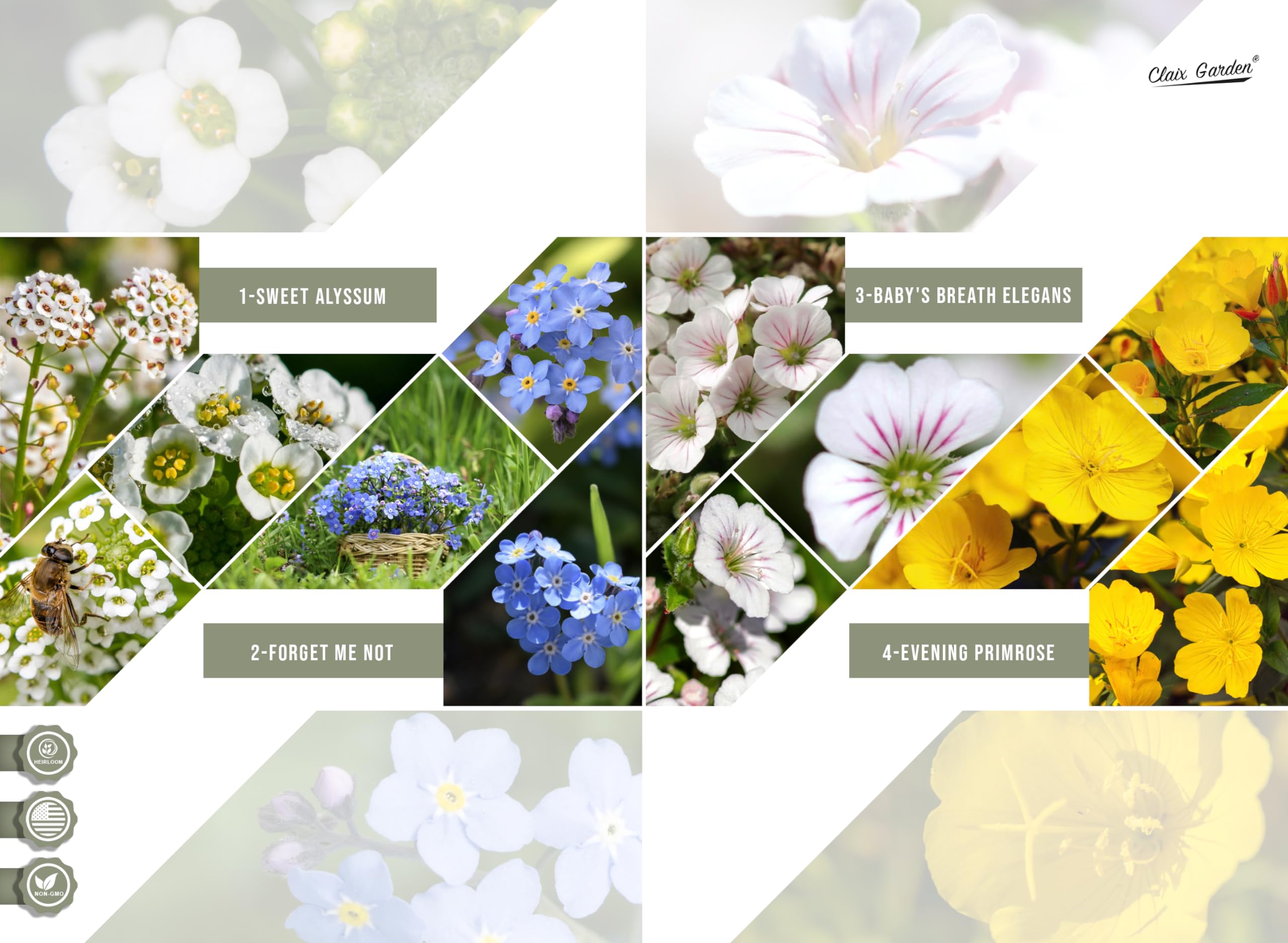 Claix Garden California Wildflower Mix creates seasonal color from spring to fall.