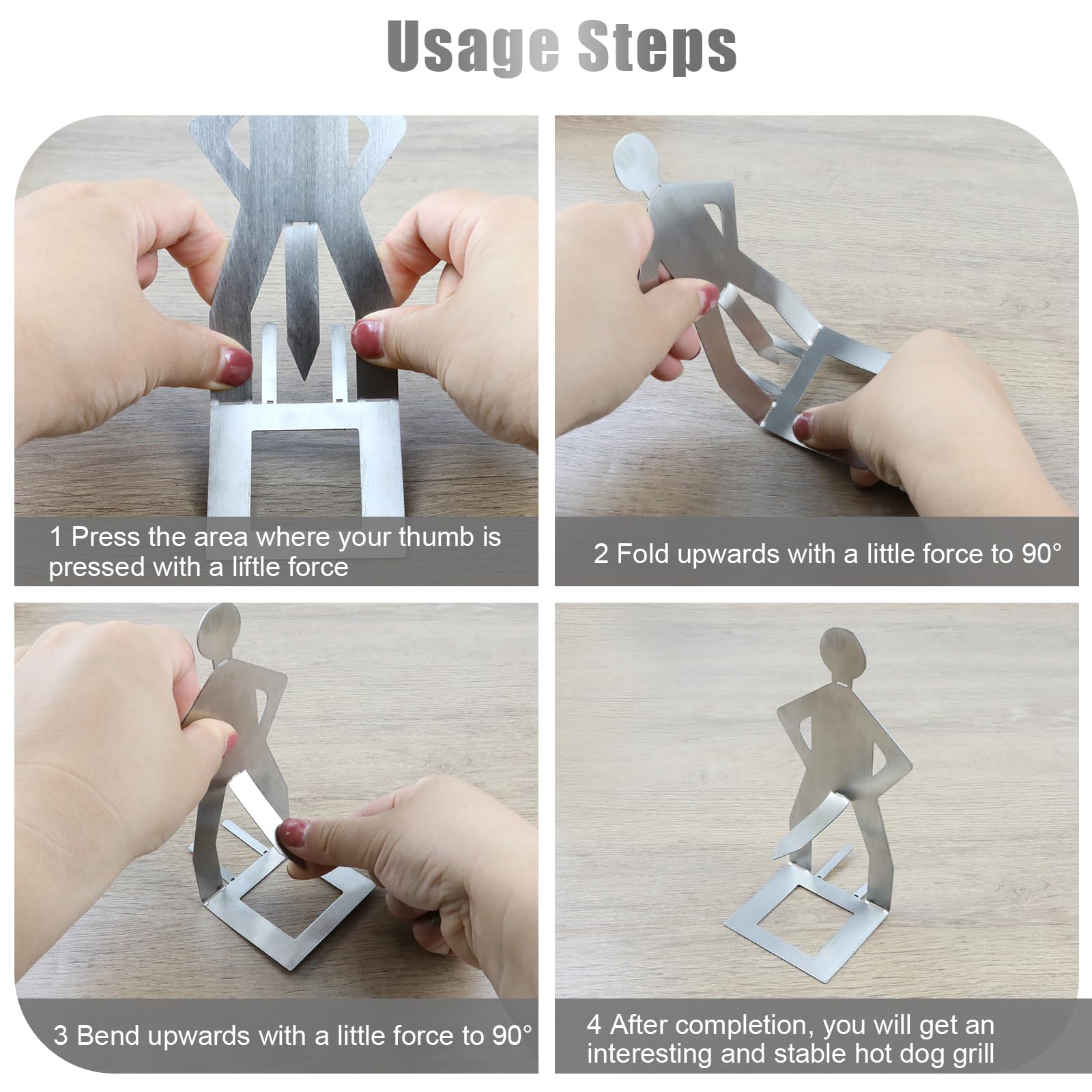 Clapery easy-clean metal hot dog holder resists heat and cleans up quickly.