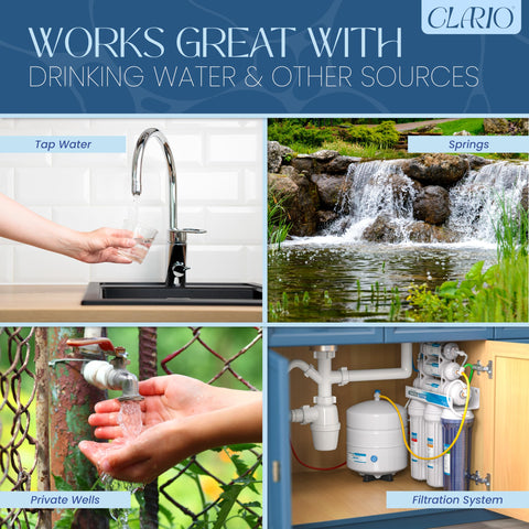 Clario instruction guide and data tracking support monitoring water quality over time.