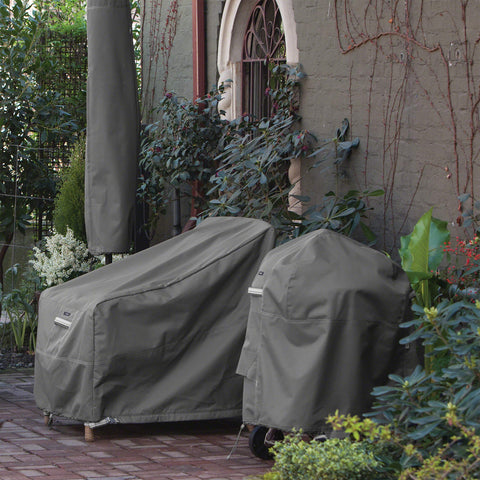 Fits patio lounge chairs up to 38 by 35 by 31 inches.