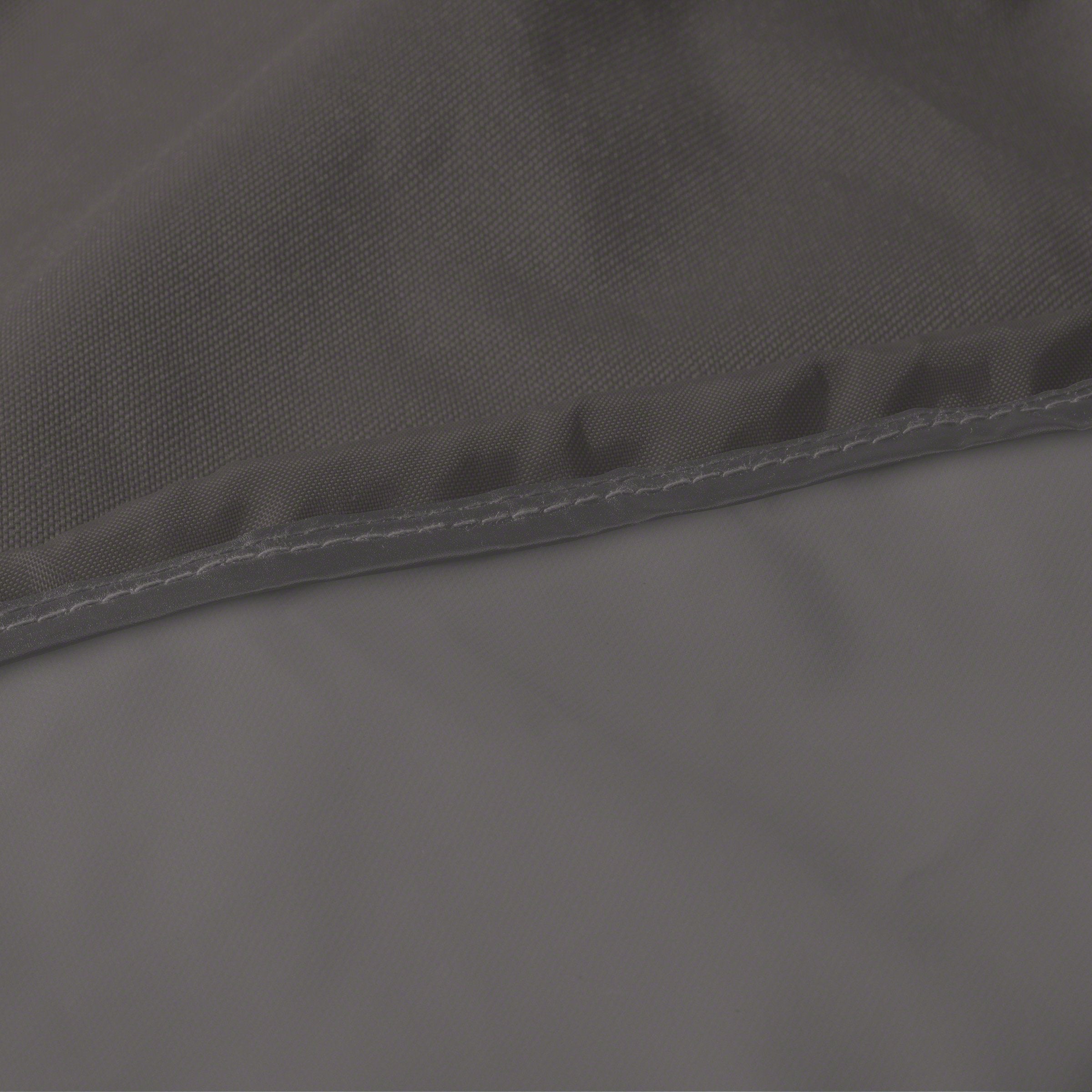 Reinforced padded handles on Ravenna cover enable easy removal