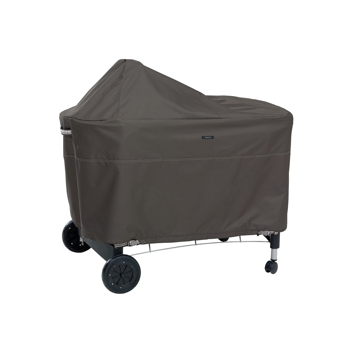 Classic Accessories Ravenna cover on Weber Performer 48in front view with UV protection