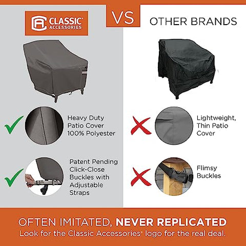 Classic Accessories Ravenna cover on Weber Performer 48in side view showing tailored fit