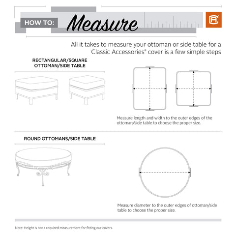 Classic Accessories Terrazzo coffee table cover shields outdoor furniture during storms and sunny days