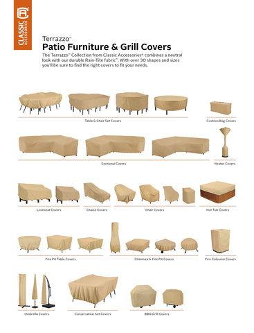 Classic Accessories Terrazzo durable fabric blocks UV rays for long outdoor life