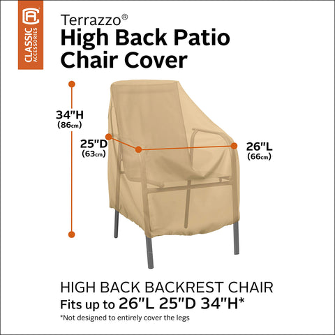 Classic Accessories Terrazzo water-resistant fabric keeps furniture dry.