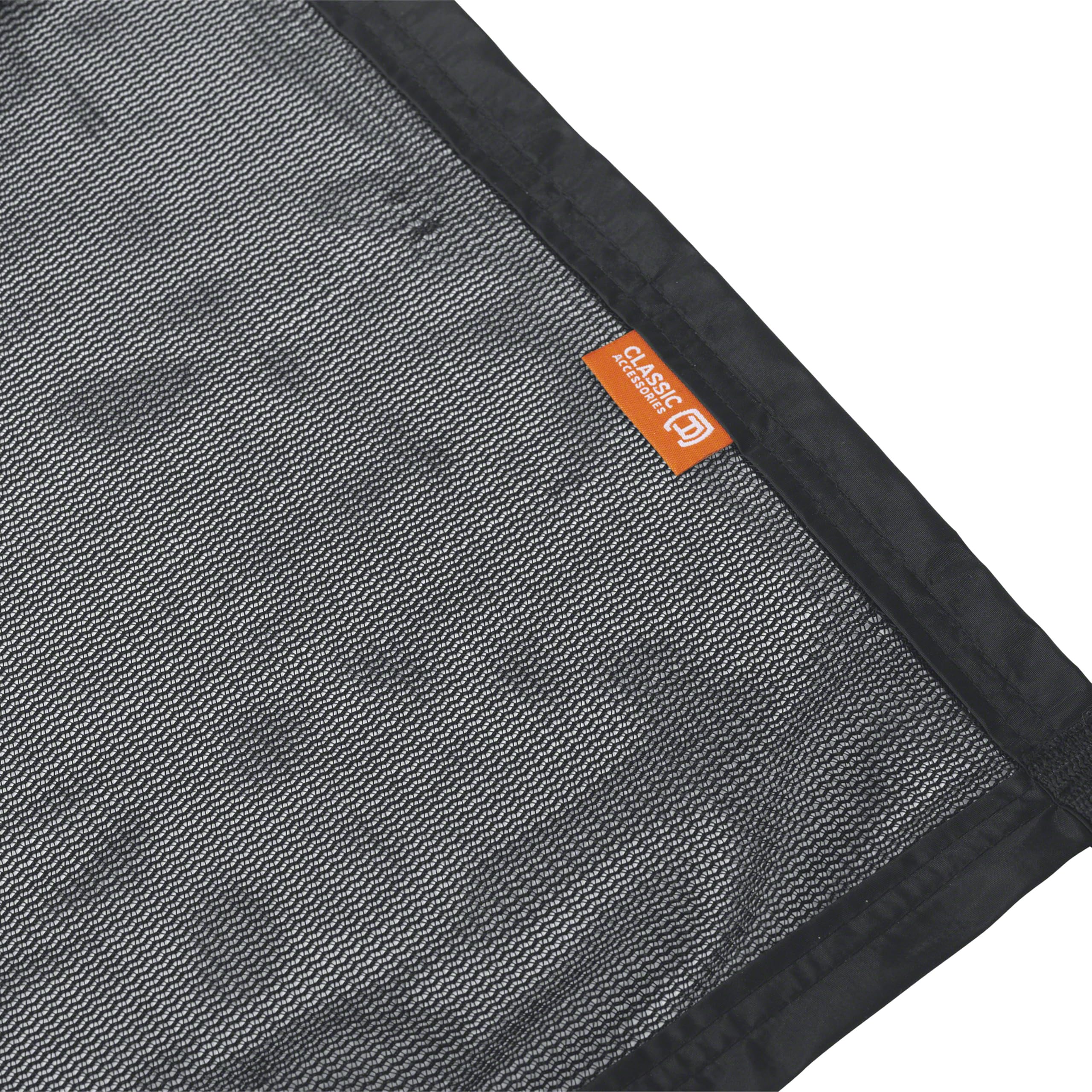 Classic Accessories universal-fit shade screen offers shade for outdoor seating areas.