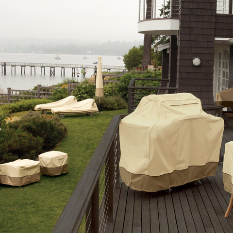 Classic Accessories Veranda bench cover vent panels reduce inside condensation.