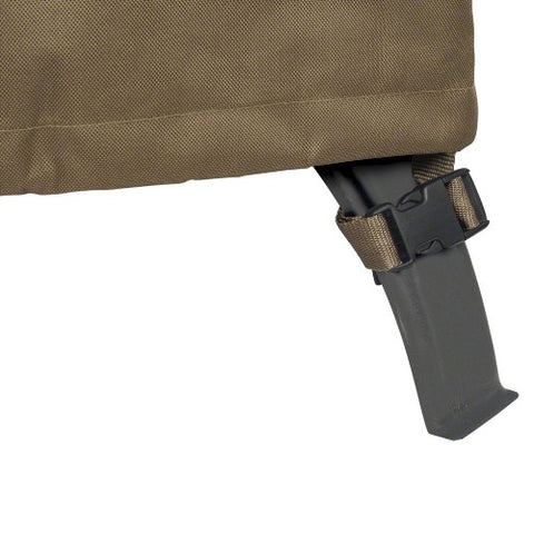 Classic Accessories Veranda elastic hem cord creates a snug, custom-like fit.