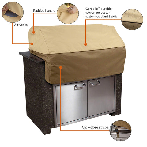 Elastic hem cord provides a snug, tailored fit for Veranda cover