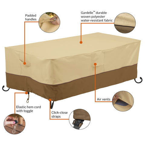 Veranda air vents reduce condensation and wind lofting under the cover.
