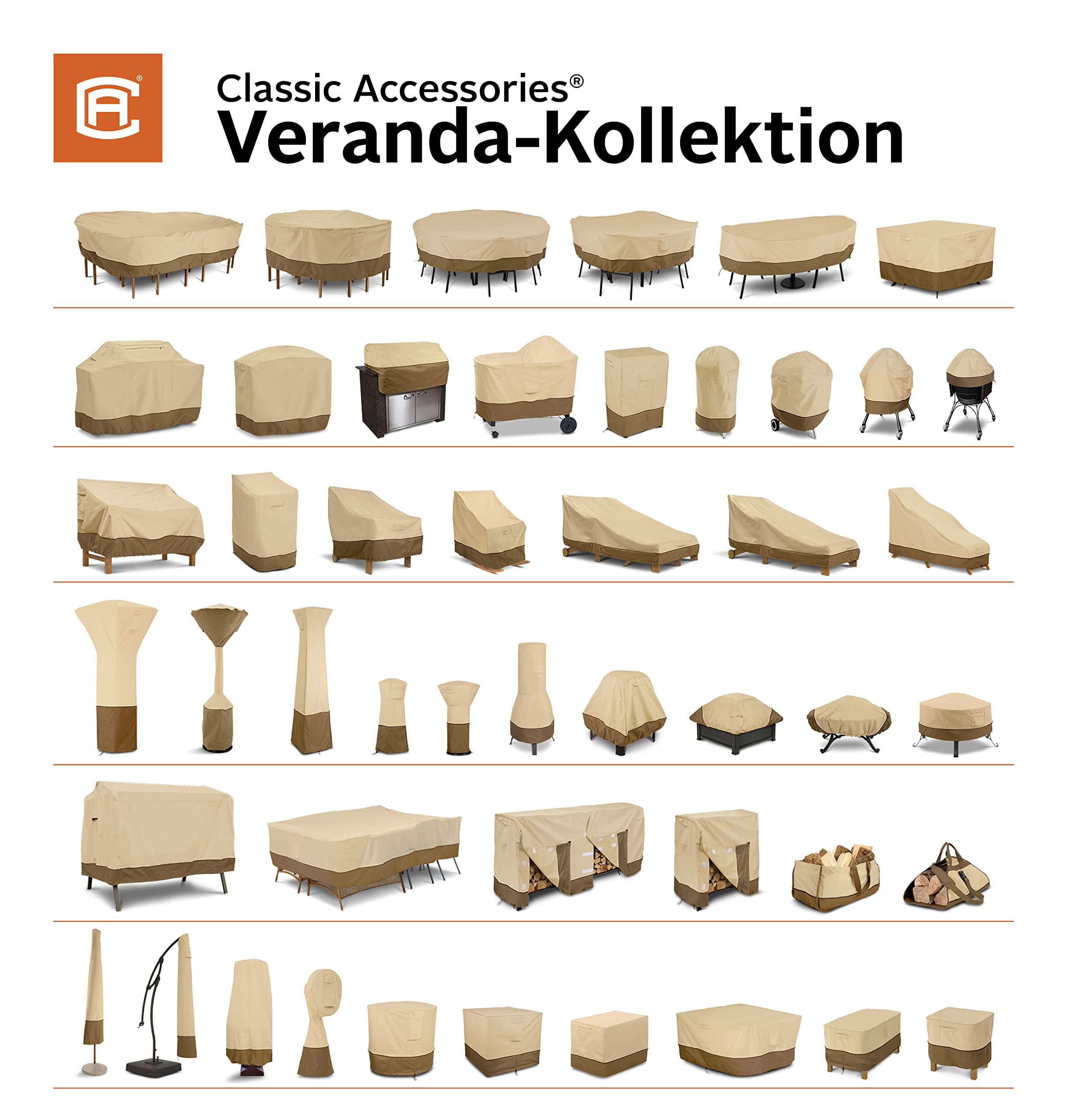 Classic Accessories Veranda elastic hem cord enables a snug, wind-resistant fit.
