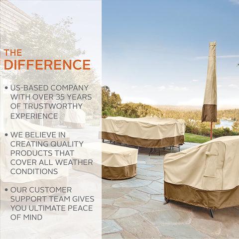 Classic Accessories Veranda Gardelle-fabric-system close-up shows durable top with water-repellent backing