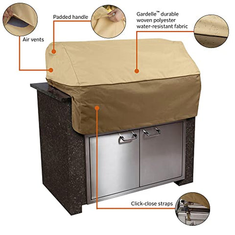 Padded handles on Veranda cover ease fitting and removal