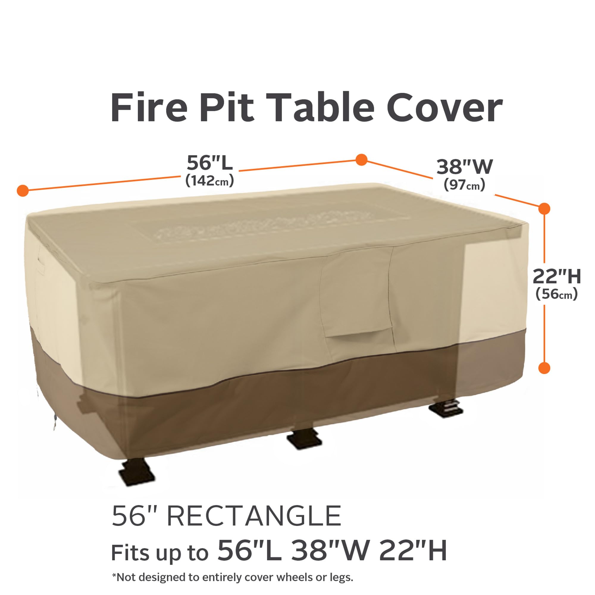Click-close straps on the Classic Accessories Veranda cover secure it in windy conditions.