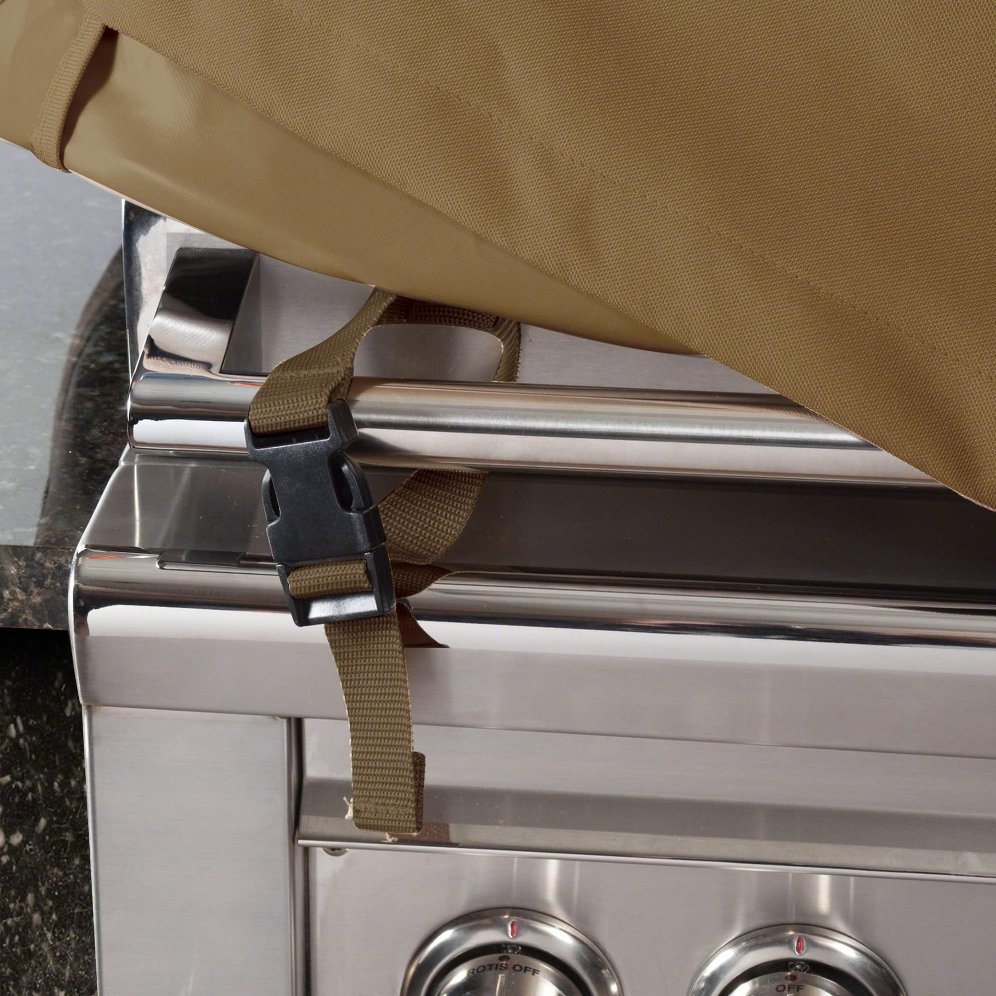 Veranda fabric close-up by Classic Accessories highlights water-repellent coating
