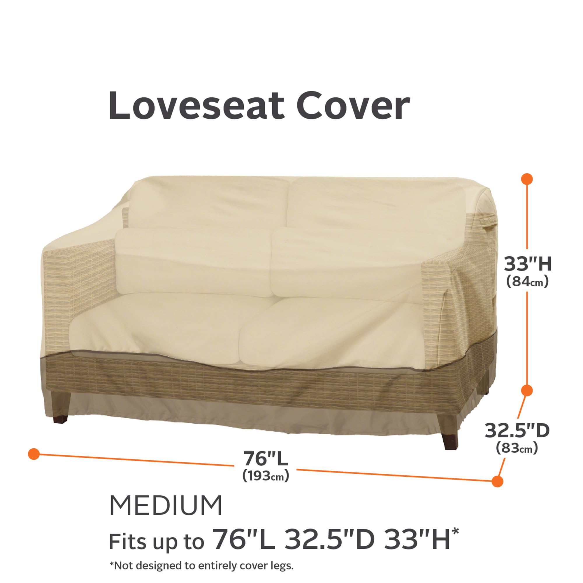 Classic Accessories Veranda water-resistant laminated backing prevents moisture penetration