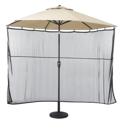Classic Accessories water-resistant umbrella shade screen on a 68-inch umbrella provides sun protection.