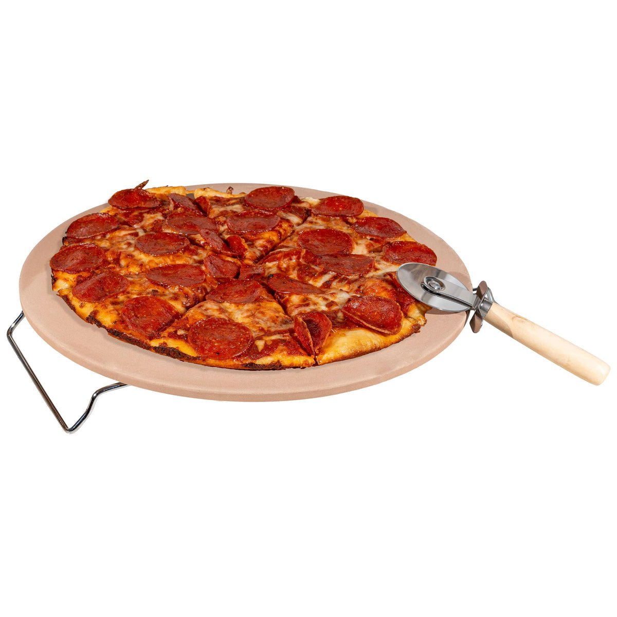 Classic Cuisine pizza stone 15-inch for oven or grill delivers crispy crust
