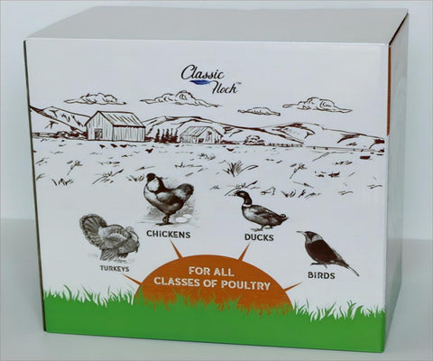 Classic Flock storage container with mealworms; keeps product fresh and ready to serve.