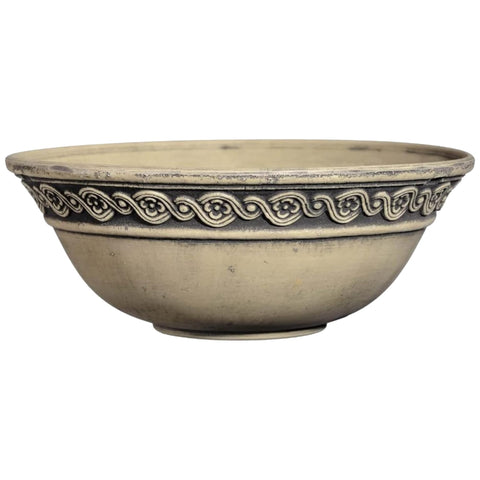 Classic Home & Garden Corinthian shallow planter with drainage for indoor or outdoor use.