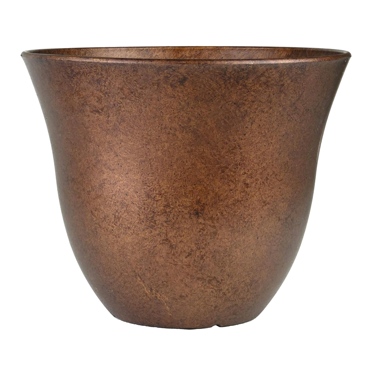 Classic Home & Garden Honeysuckle resin planter with distressed copper finish for indoor and outdoor elegance.