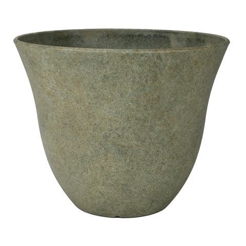 Classic Home & Garden Honeysuckle resin planter with fossil finish; stylish outdoor or indoor display.