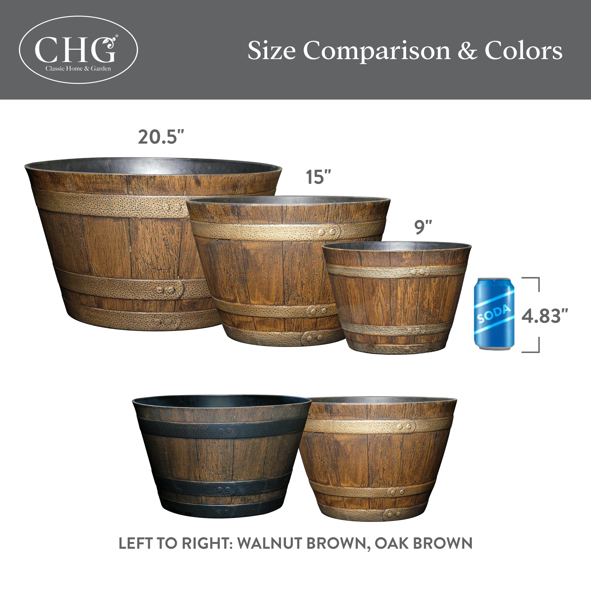 Generous capacity supports lush blooms or compact herb setups.
