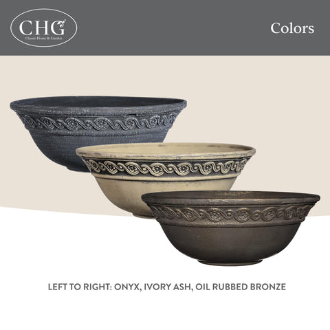 Weather-resistant indoor-outdoor bowl ideal for patios and living spaces.
