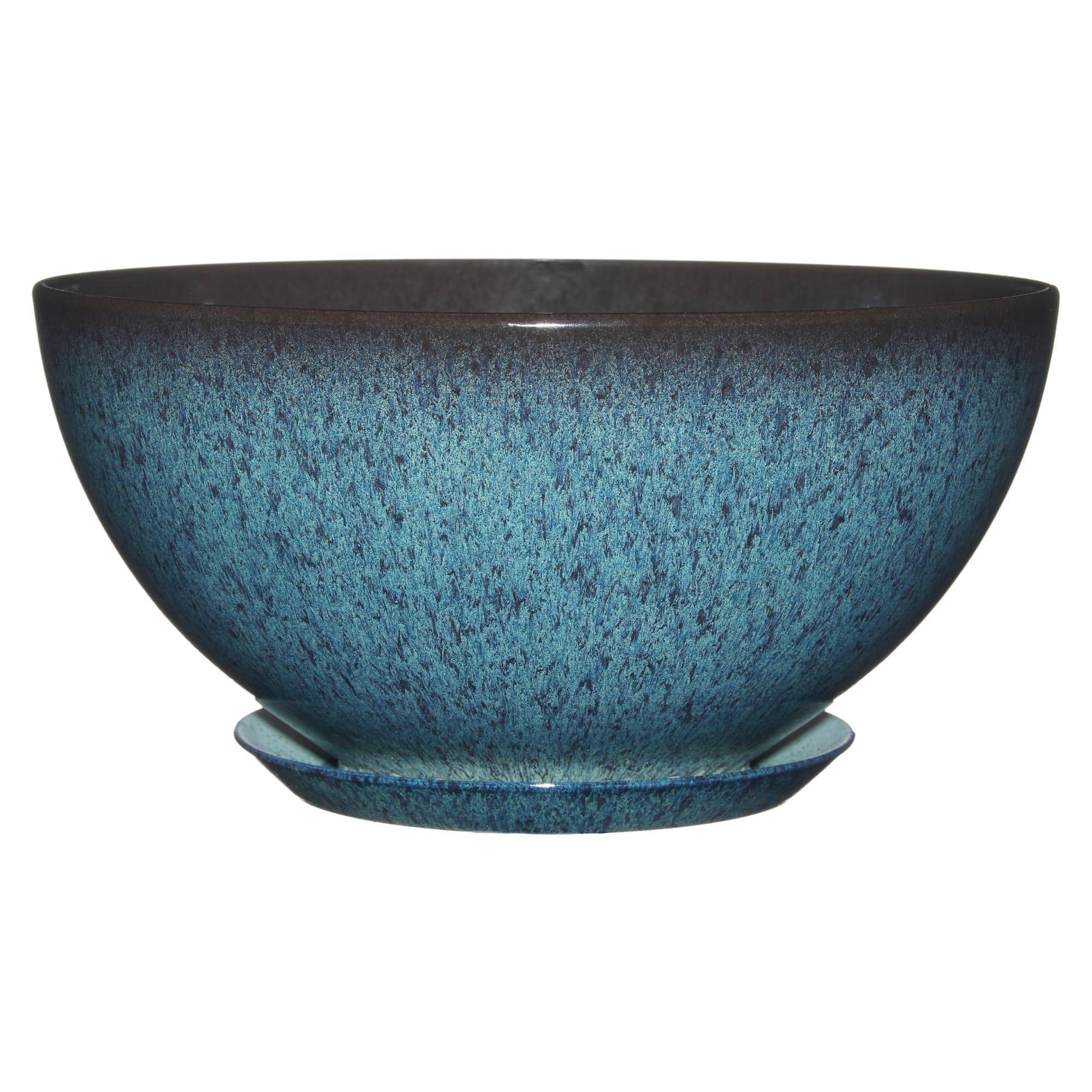 Classic Home and Garden Rosie planter indigo speckle with 10-inch diameter for indoor decor.
