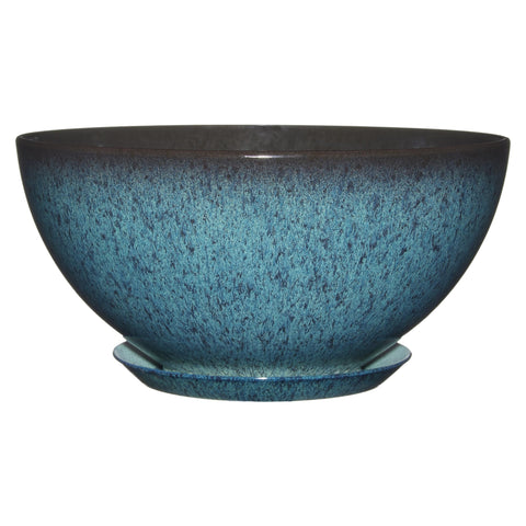 Classic Home and Garden Rosie planter indigo speckle with 10-inch diameter for indoor decor.