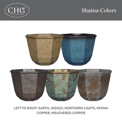 Shaina pot dimensions 15 inches wide for ample planting space.