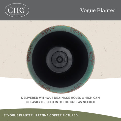 Lightweight durable resin Vogue Planter by Classic Home & Garden for easy relocation
