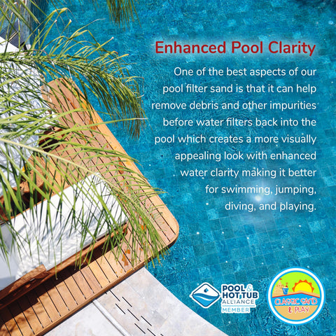 No clogging Classic Sand and Play filter sand for smooth filtration